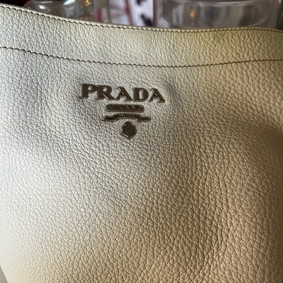 Prada off white tote **AUTHENTIC** - Picture 2 of 10